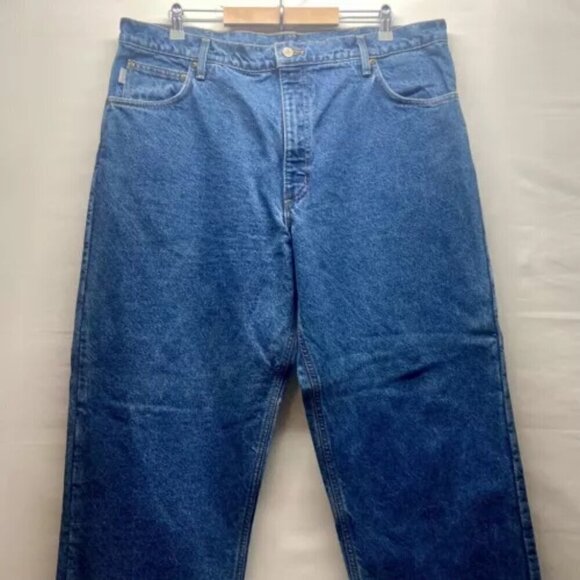 Carhartt Jeans Men's 42 X 30 5 Pocket Medium Wash Straight Leg EUC - Picture 2 of 15